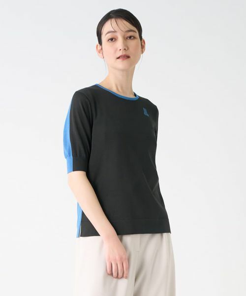 LANVIN COLLECTION / ランバン コレクション ニット・セーター | インターシャドレープニット | 詳細7