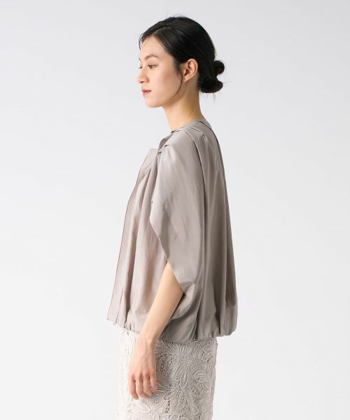 LANVIN COLLECTION / ランバン コレクション テーラードジャケット | フレンチスリーブタックブルゾン | 詳細10