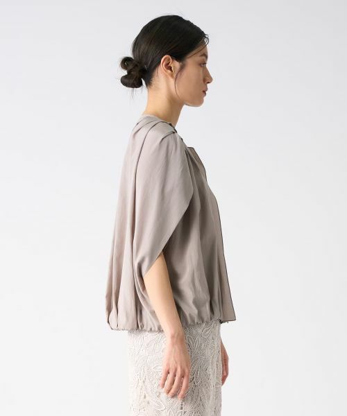 LANVIN COLLECTION / ランバン コレクション テーラードジャケット | フレンチスリーブタックブルゾン | 詳細12