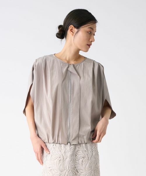 LANVIN COLLECTION / ランバン コレクション テーラードジャケット | フレンチスリーブタックブルゾン | 詳細13