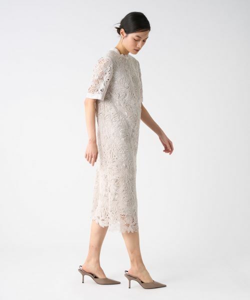 LANVIN COLLECTION / ランバン コレクション ドレス | エンブロイダリーフェザーレースワンピース | 詳細10