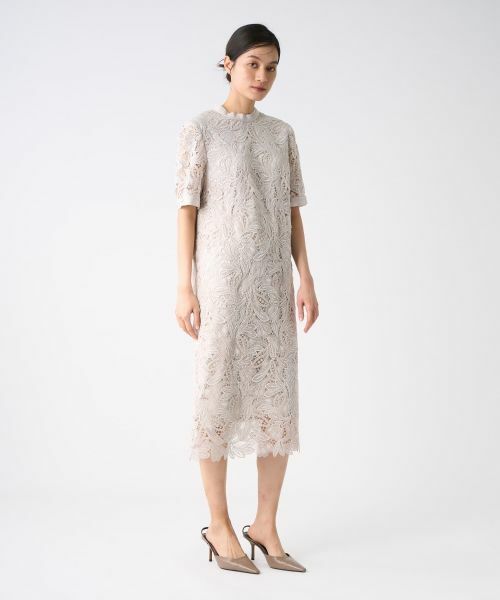 LANVIN COLLECTION / ランバン コレクション ドレス | エンブロイダリーフェザーレースワンピース | 詳細11