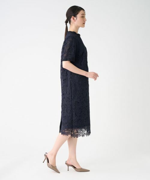 LANVIN COLLECTION / ランバン コレクション ドレス | エンブロイダリーフェザーレースワンピース | 詳細4