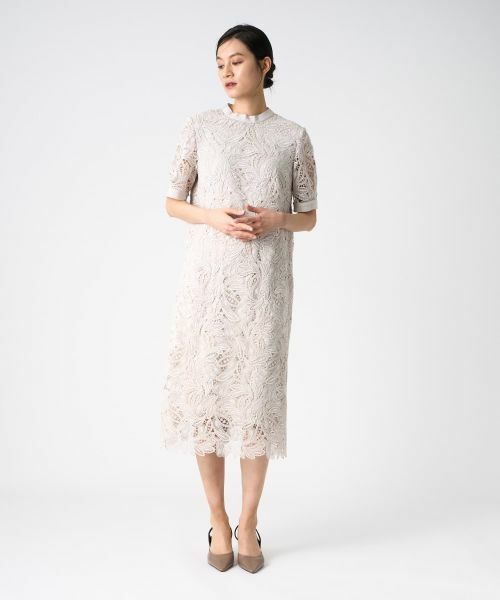 LANVIN COLLECTION / ランバン コレクション ドレス | エンブロイダリーフェザーレースワンピース | 詳細7