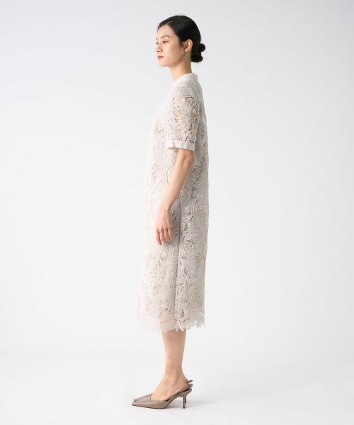 LANVIN COLLECTION / ランバン コレクション ドレス | エンブロイダリーフェザーレースワンピース | 詳細8