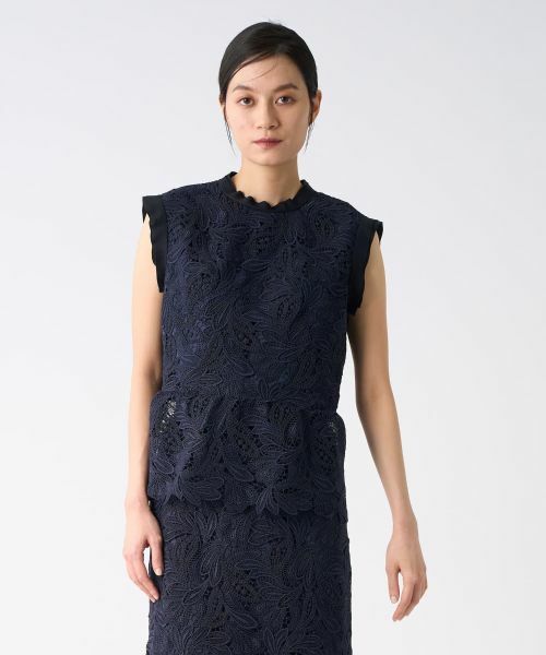 LANVIN COLLECTION / ランバン コレクション シャツ・ブラウス | エンブロイダリーフェザーレースブラウス | 詳細1