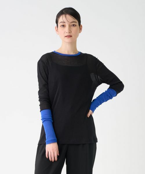 LANVIN COLLECTION / ランバン コレクション カットソー | フライスロングスリーブカットソー | 詳細1