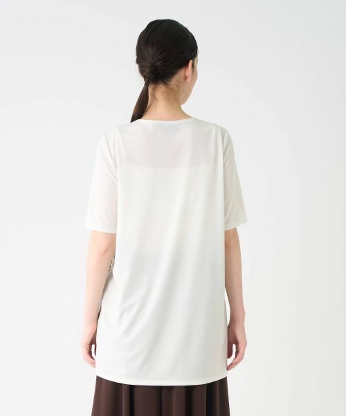 LANVIN COLLECTION / ランバン コレクション カットソー | フラワーペイズリーパネルプリントカットソー | 詳細3