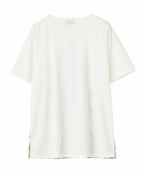 LANVIN COLLECTION / ランバン コレクション カットソー | フラワーペイズリーパネルプリントカットソー | 詳細7