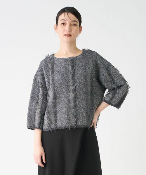 LANVIN COLLECTION / ランバン コレクション ニット・セーター | フリンジニットトップス | 詳細1