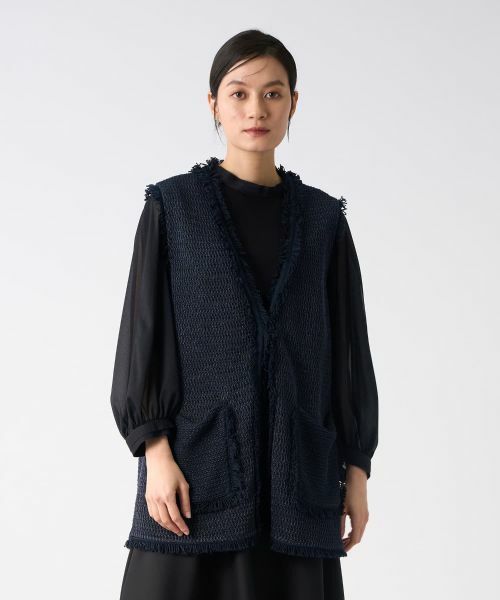 LANVIN COLLECTION / ランバン コレクション ニット・セーター | フリンジニットジレ | 詳細1