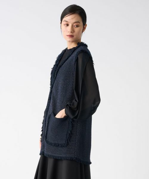 LANVIN COLLECTION / ランバン コレクション ニット・セーター | フリンジニットジレ | 詳細2