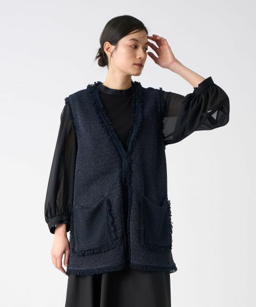 LANVIN COLLECTION / ランバン コレクション ニット・セーター | フリンジニットジレ | 詳細5