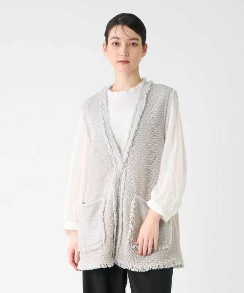 LANVIN COLLECTION / ランバン コレクション ニット・セーター | フリンジニットジレ | 詳細7