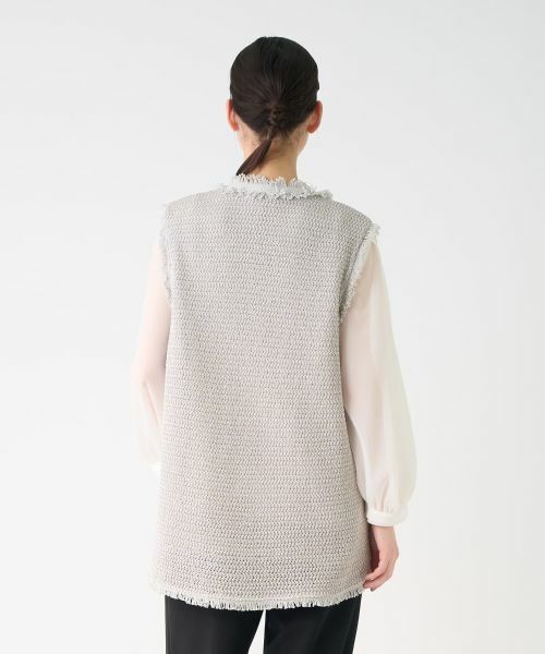 LANVIN COLLECTION / ランバン コレクション ニット・セーター | フリンジニットジレ | 詳細9