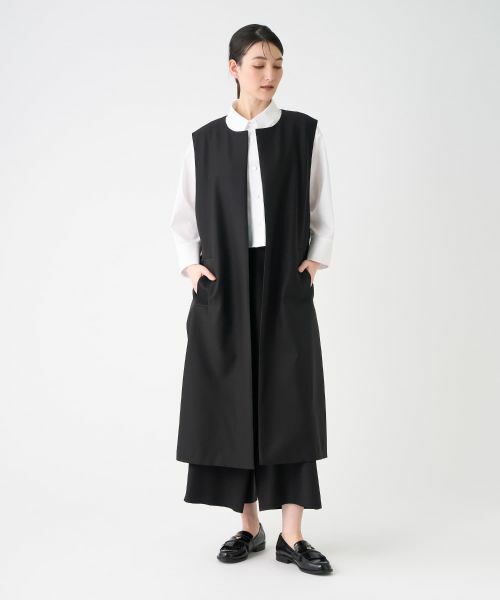 LANVIN COLLECTION / ランバン コレクション テーラードジャケット | バックサテンロングジレ | 詳細7