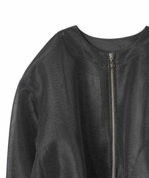 LANVIN COLLECTION / ランバン コレクション テーラードジャケット | シアーダンボールニットブルゾン | 詳細7