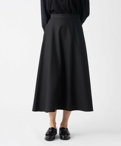 LANVIN COLLECTION / ランバン コレクション ロング・マキシ丈スカート | バックサテンアシンメトリーフレアスカート | 詳細1