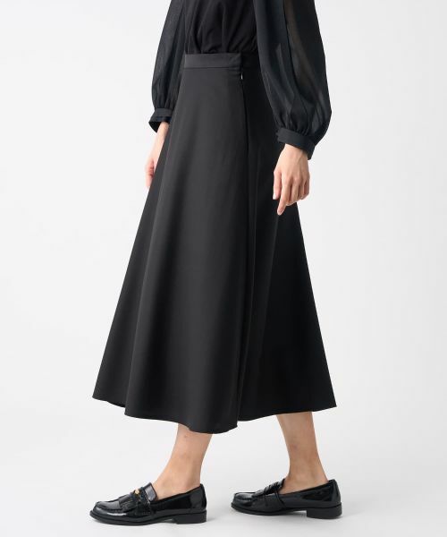 LANVIN COLLECTION / ランバン コレクション ロング・マキシ丈スカート | バックサテンアシンメトリーフレアスカート | 詳細2