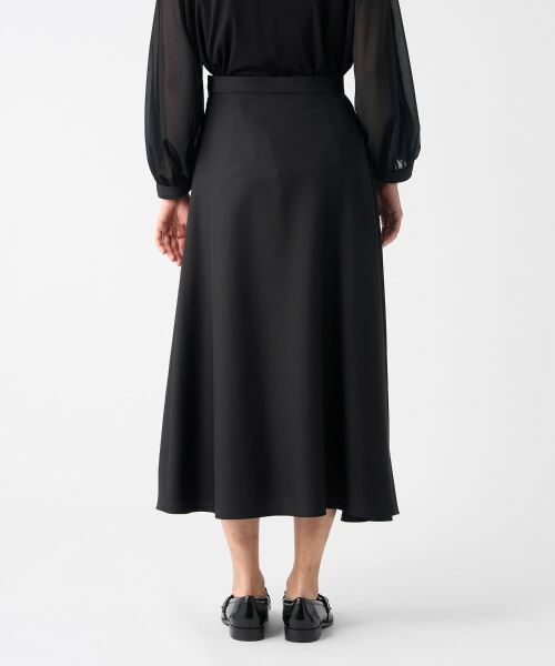 LANVIN COLLECTION / ランバン コレクション ロング・マキシ丈スカート | バックサテンアシンメトリーフレアスカート | 詳細3