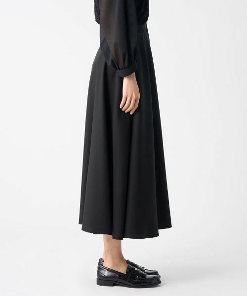 LANVIN COLLECTION / ランバン コレクション ロング・マキシ丈スカート | バックサテンアシンメトリーフレアスカート | 詳細4