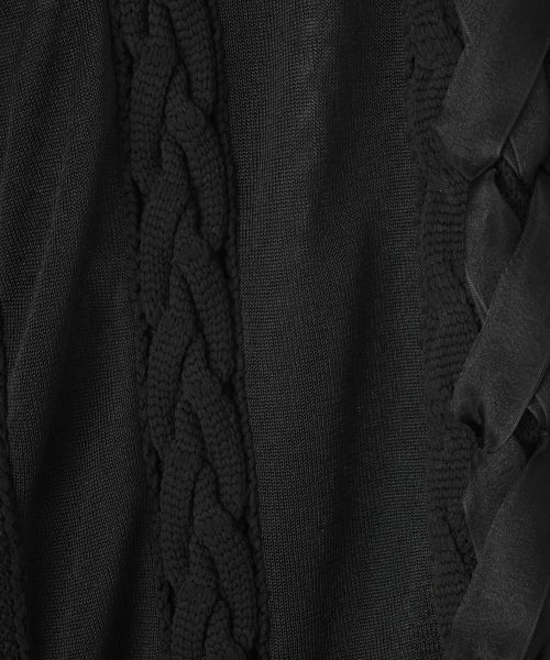 LANVIN COLLECTION / ランバン コレクション カットソー | ニットドッキングオーガンジーカットソー | 詳細5