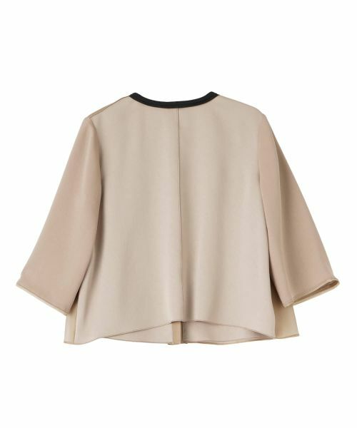 LANVIN COLLECTION / ランバン コレクション テーラードジャケット | ストレッチバックサテンローズ刺繍ジャケット | 詳細1