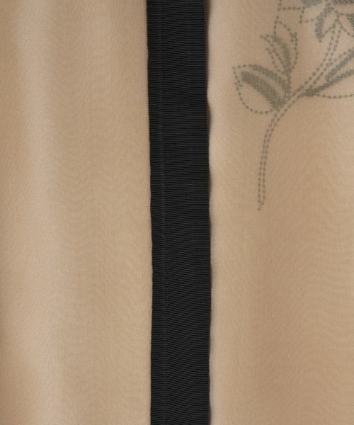 LANVIN COLLECTION / ランバン コレクション テーラードジャケット | ストレッチバックサテンローズ刺繍ジャケット | 詳細3