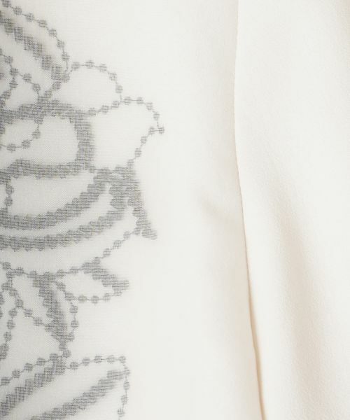 LANVIN COLLECTION / ランバン コレクション テーラードジャケット | ストレッチバックサテンローズ刺繍ジャケット | 詳細8