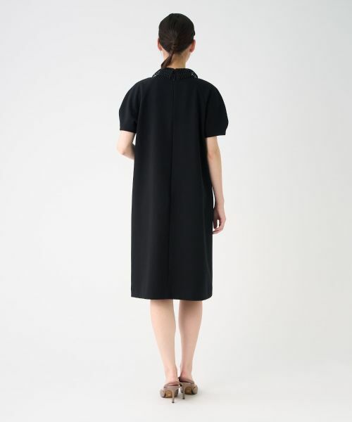 LANVIN COLLECTION / ランバン コレクション ドレス | ラグランスリーブ刺繍襟ワンピース | 詳細10