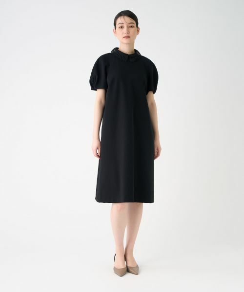 LANVIN COLLECTION / ランバン コレクション ドレス | ラグランスリーブ刺繍襟ワンピース | 詳細12