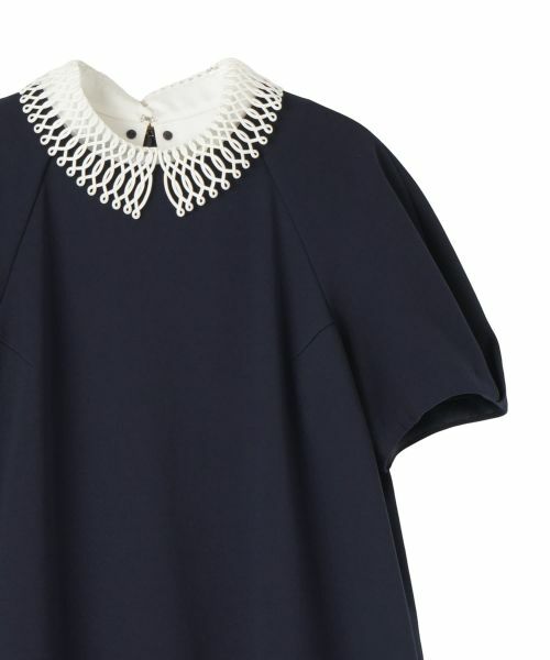 LANVIN COLLECTION / ランバン コレクション ドレス | ラグランスリーブ刺繍襟ワンピース | 詳細17