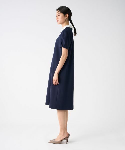 LANVIN COLLECTION / ランバン コレクション ドレス | ラグランスリーブ刺繍襟ワンピース | 詳細2