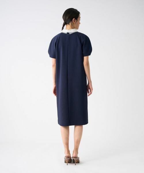 LANVIN COLLECTION / ランバン コレクション ドレス | ラグランスリーブ刺繍襟ワンピース | 詳細3