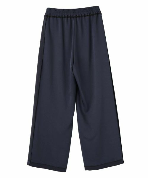 LANVIN COLLECTION / ランバン コレクション その他パンツ | ストレッチバックサテンワイドパンツ | 詳細1