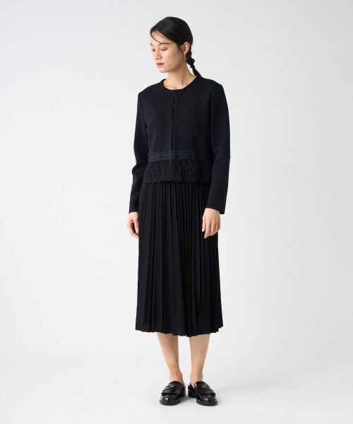 LANVIN COLLECTION / ランバン コレクション ロング・マキシ丈スカート | アコーディオンプリーツニットスカート | 詳細12