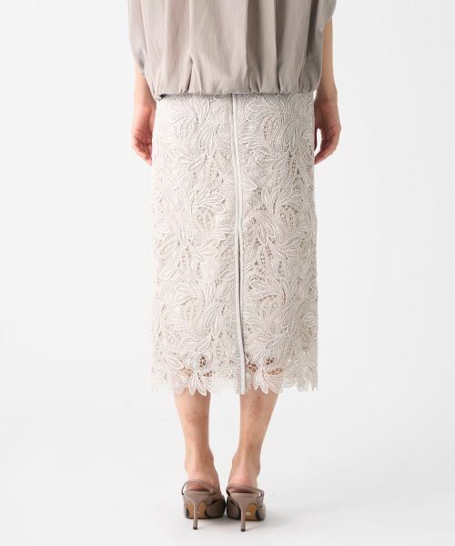 LANVIN COLLECTION / ランバン コレクション ロング・マキシ丈スカート | エンブロイダリーフェザーレーススカート | 詳細15