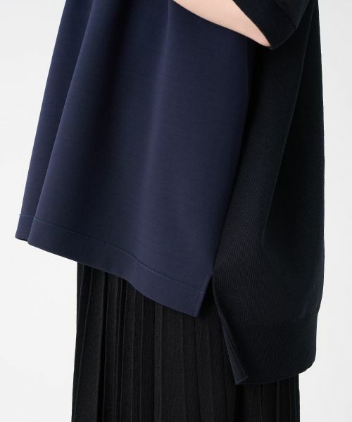 LANVIN COLLECTION / ランバン コレクション カットソー | ニット切替カットソー | 詳細7