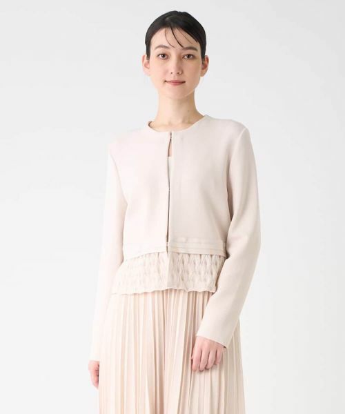 LANVIN COLLECTION / ランバン コレクション テーラードジャケット | ミラノリブニットペプラムジャケット | 詳細1