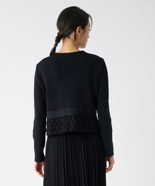 LANVIN COLLECTION / ランバン コレクション テーラードジャケット | ミラノリブニットペプラムジャケット | 詳細10