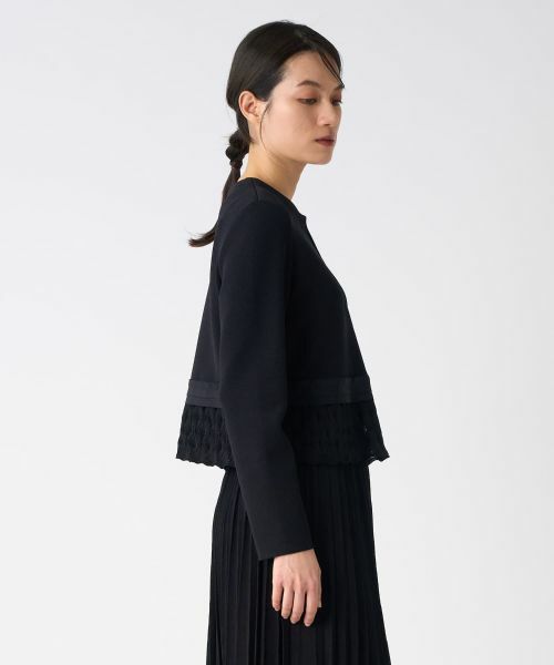 LANVIN COLLECTION / ランバン コレクション テーラードジャケット | ミラノリブニットペプラムジャケット | 詳細11