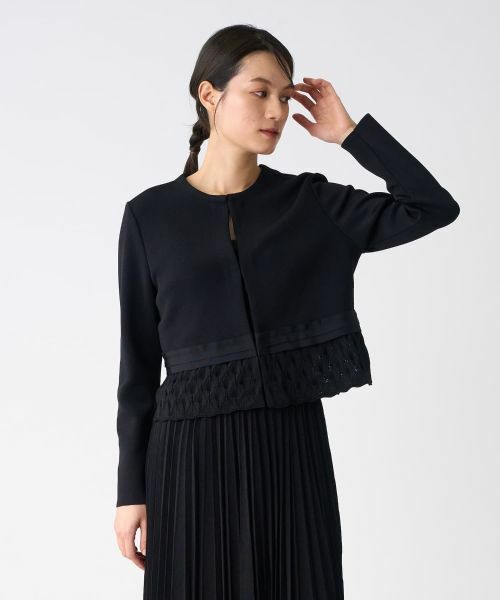 LANVIN COLLECTION / ランバン コレクション テーラードジャケット | ミラノリブニットペプラムジャケット | 詳細12