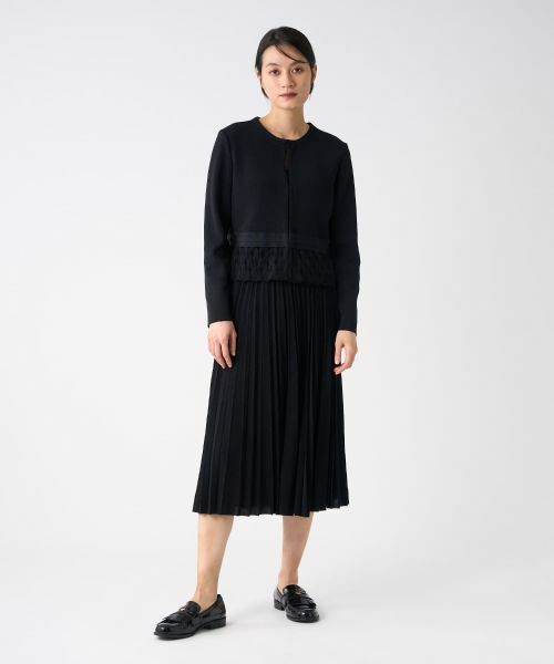 LANVIN COLLECTION / ランバン コレクション テーラードジャケット | ミラノリブニットペプラムジャケット | 詳細13