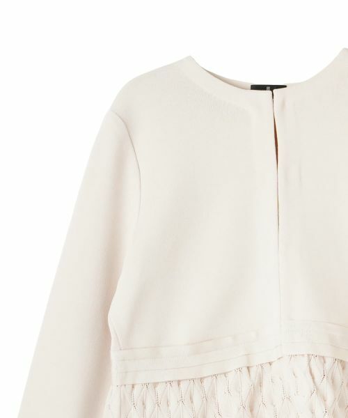 LANVIN COLLECTION / ランバン コレクション テーラードジャケット | ミラノリブニットペプラムジャケット | 詳細16