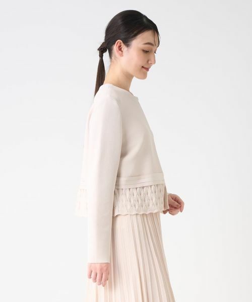 LANVIN COLLECTION / ランバン コレクション テーラードジャケット | ミラノリブニットペプラムジャケット | 詳細2