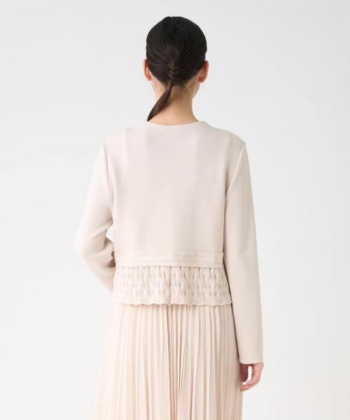 LANVIN COLLECTION / ランバン コレクション テーラードジャケット | ミラノリブニットペプラムジャケット | 詳細3