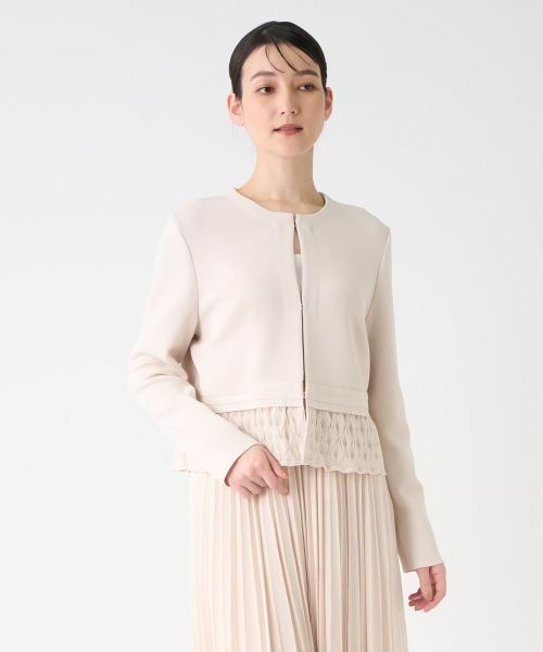 LANVIN COLLECTION / ランバン コレクション テーラードジャケット | ミラノリブニットペプラムジャケット | 詳細5