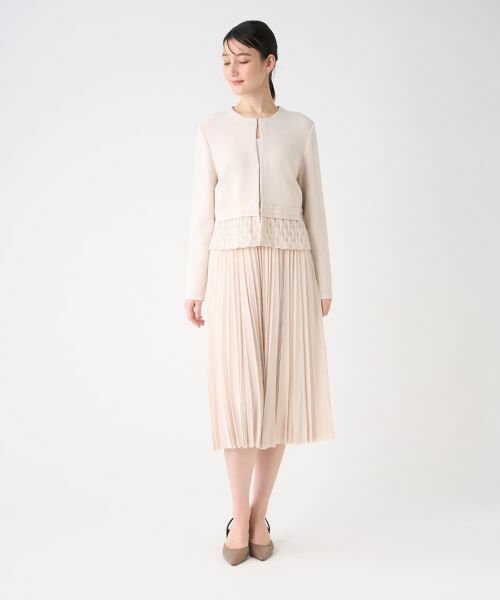 LANVIN COLLECTION / ランバン コレクション テーラードジャケット | ミラノリブニットペプラムジャケット | 詳細6