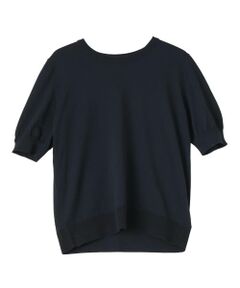 LANVIN COLLECTION / ランバン コレクション ニット・セーター | ロゴジャカード半袖ニットトップス