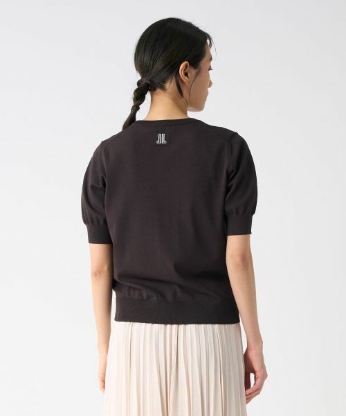 LANVIN COLLECTION / ランバン コレクション ニット・セーター | ロゴジャカード半袖ニットトップス | 詳細10